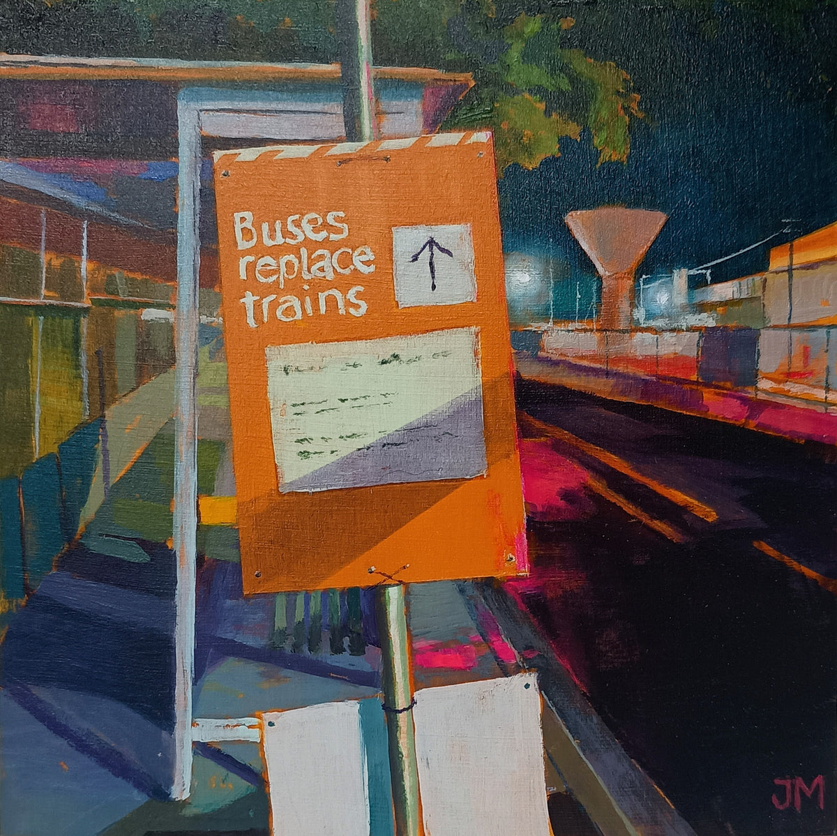'Buses Replace Trains' by Jesslyn Murphy (2026) - Original