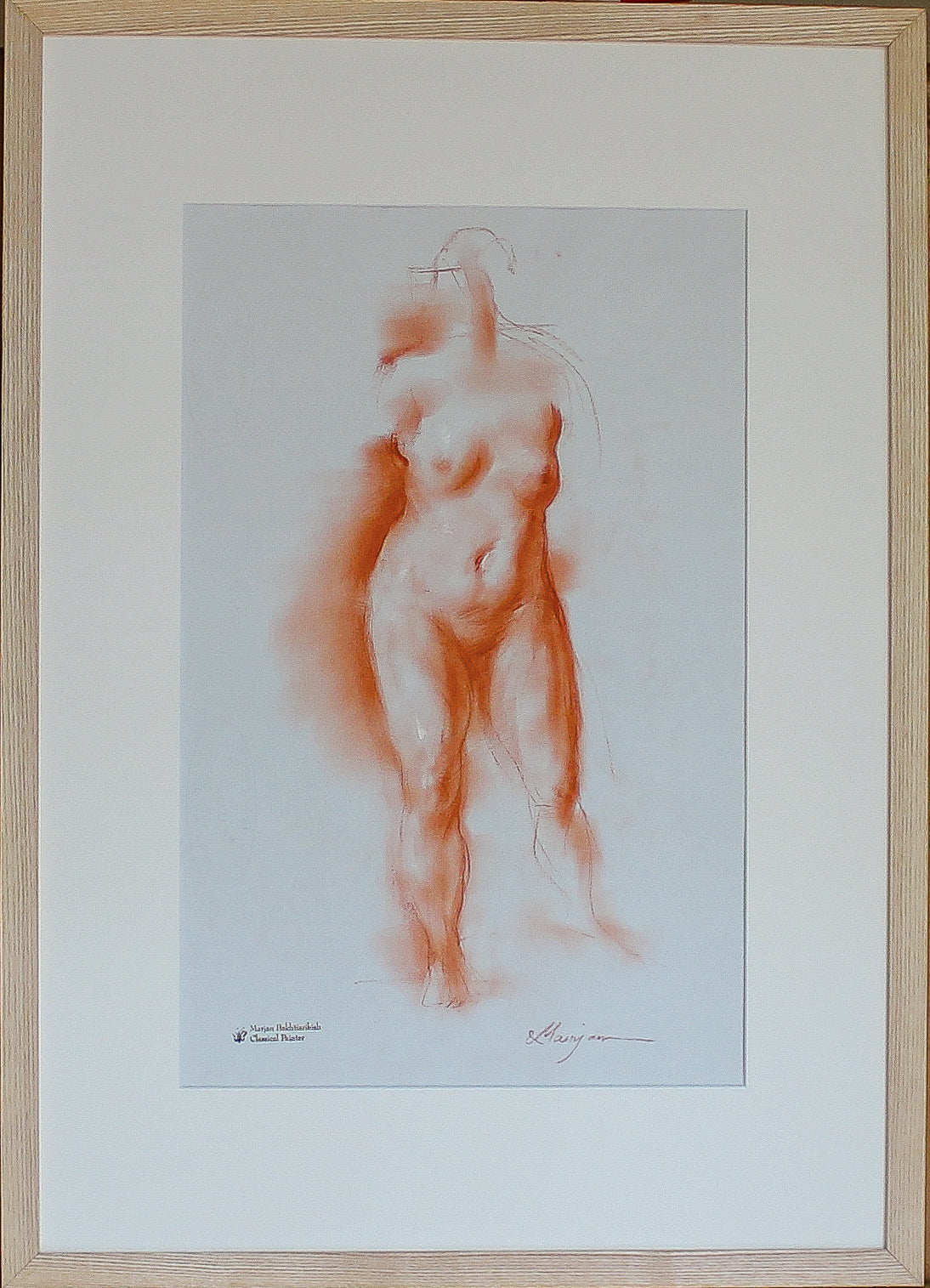 'In Gentle Light (Standing Female Nude)' by Marjan Bakhtiarikish (2026)
