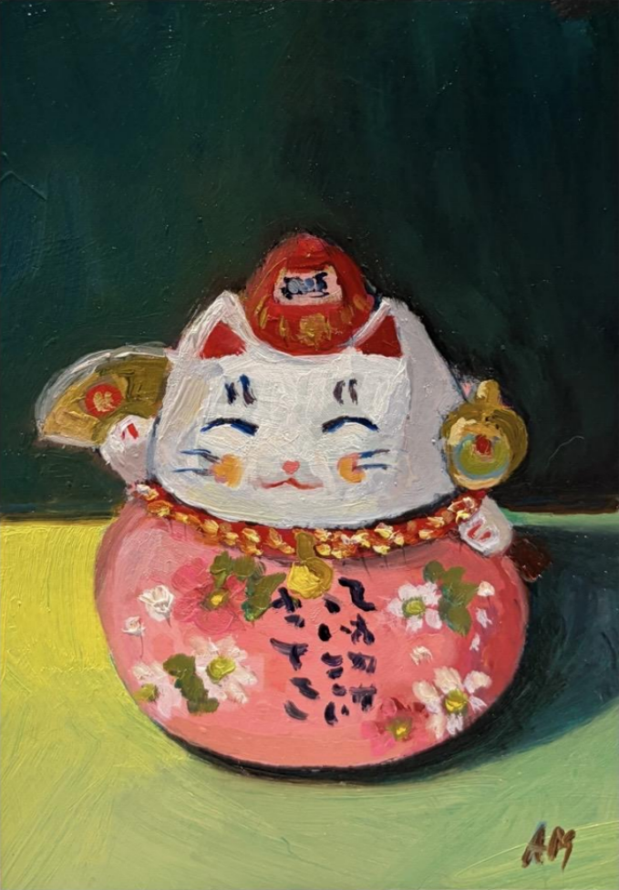 'Lucky Cat' by Angela Melouney (2026) - Original