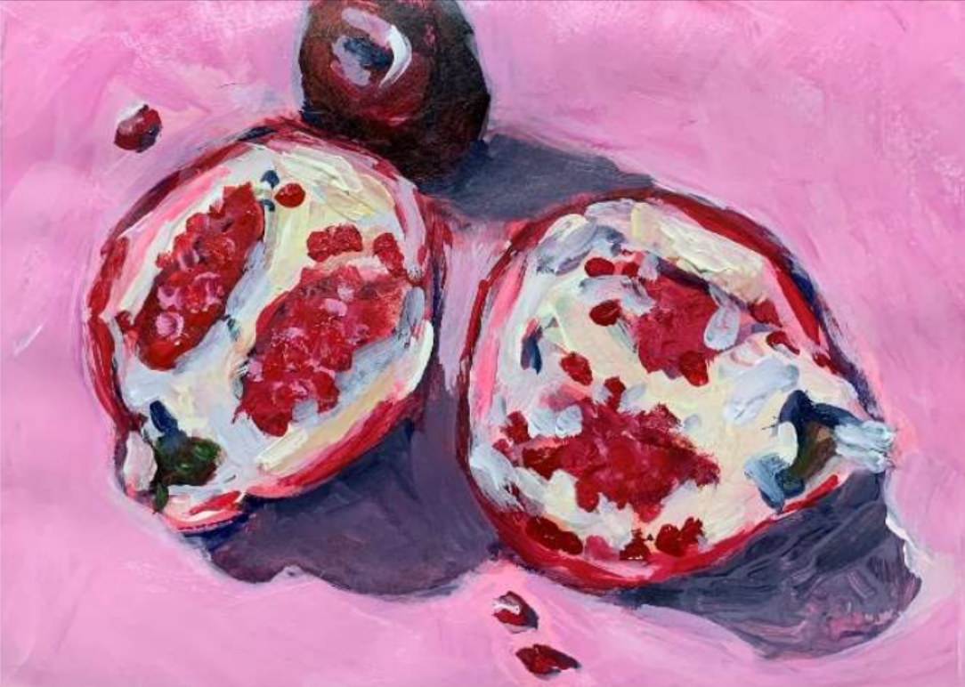 'Pink Pomegranates' by Angela Melouney (2024) - Original